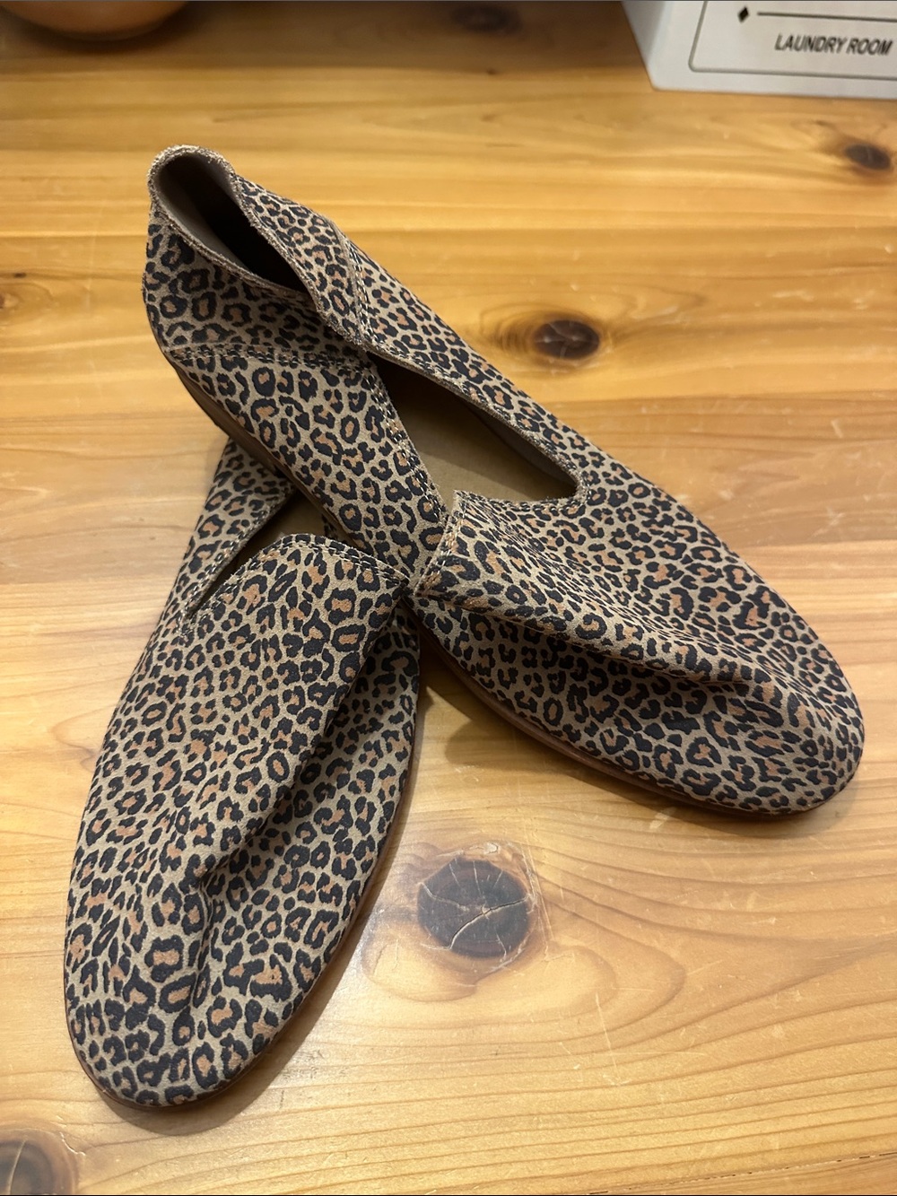 Lucky Brand Leopard Print Slip-On Flats - Brown/Tan